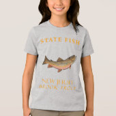 Fisch aus dem Gebiet von New Jersey - Bachforelle  Tri-Blend Shirt (Vorderseite)