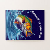 Fisch aus dem Wasser-Eliin im Spaß Puzzle (Horizontal)