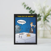 "Fisch aus Wasser" Postkarte (Stehend Vorderseite)