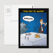 "Fisch aus Wasser" Postkarte (Vorne/Hinten)