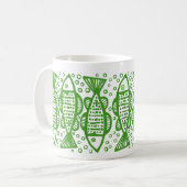 Fisch - Avocado Green Kaffeetasse (Vorderseite Links)