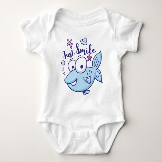 Fisch Baby Strampler (Vorderseite)