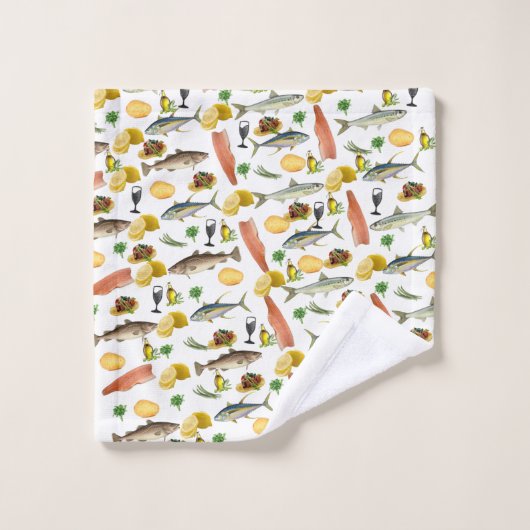Fisch Badewanne Handtuch Sets (Waschlappen)