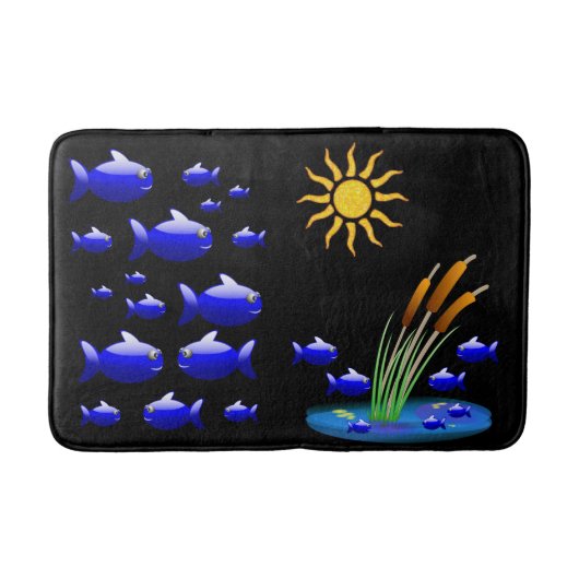 Fisch Badezimmer Badematte (Vorderseite)