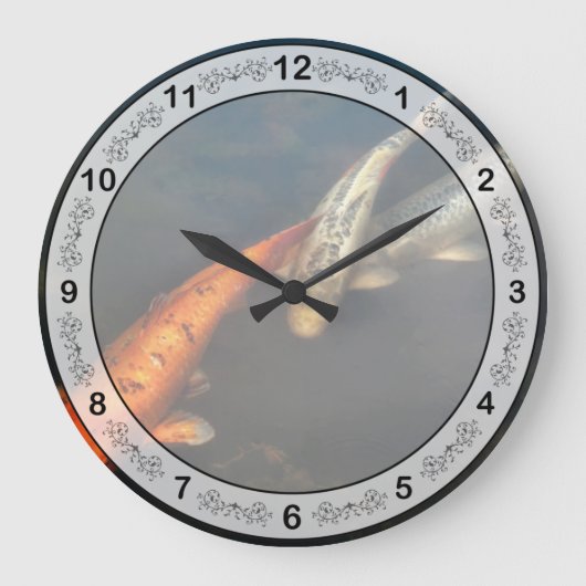 Fisch - Befischung als Kompliment Große Wanduhr (Vorderseite)