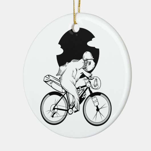 Fisch-Bikepacking Keramik Ornament (Links)