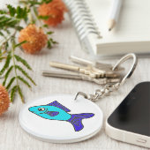 Fisch, blau schlüsselanhänger (Vorderseite rechts)