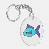 Fisch, blau schlüsselanhänger (Vorderseite links)