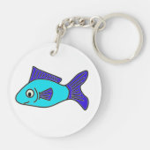Fisch, blau schlüsselanhänger (Rückseite)