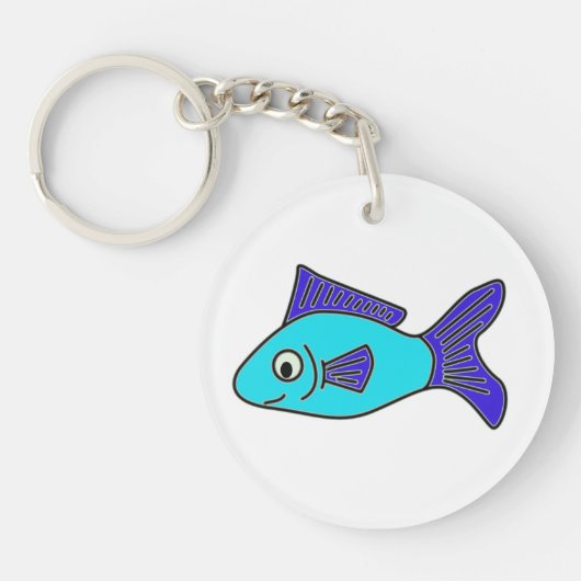 Fisch, blau schlüsselanhänger (Vorderseite)