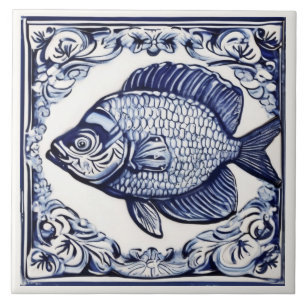 Fisch Blau und Weiß Meer & Ozean thematisches Stra Fliese