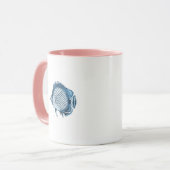 Fisch blaue Ozeane nautische Meerestiefte Tasse (Vorderseite Links)