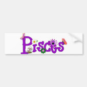 Fisch-Blumen Autoaufkleber (Vorne)