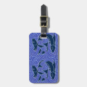 Fisch Bold Schwimmen Ozean Blau Fischen Gepäckanhänger (Vorderseite vertikal)