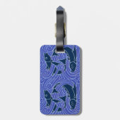Fisch Bold Schwimmen Ozean Blau Fischen Gepäckanhänger (Rückseite vertikal)