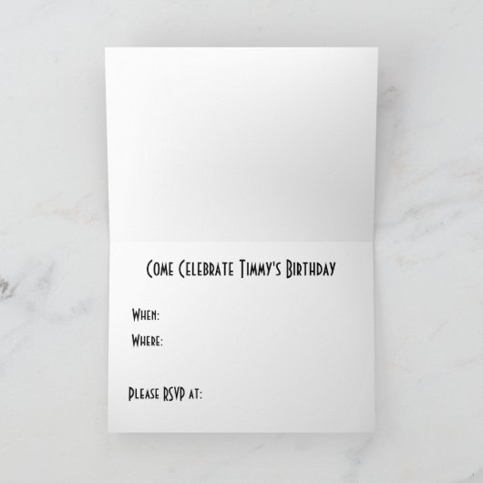 Fisch Bowl Birthday Einladung (Innenseite)