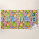 Fisch Cartoons Strand Handtuch (Vorderseite)