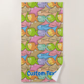 Fisch Cartoons Strand Handtuch (Vorderseite)