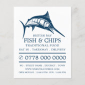 Fisch & Chip Shop Restaurant Menü Werbung Flyer (Vorne)