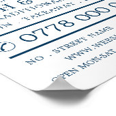 Fisch & Chip Shop Restaurant Werbung Poster (Ecke)