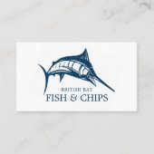 Fisch & Chip Shop Restaurant Werbung Visitenkarte (Vorderseite)