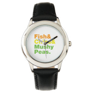 Fisch & Chips & Matscherbsen. Armbanduhr