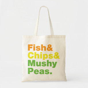 Fisch & Chips & Matschige Erbsen. Tragetasche