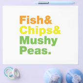 Fisch & Chips & Mushy Peas. Flyer (Einzeln)