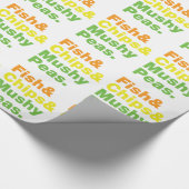 Fisch & Chips & Mushy Peas. Geschenkpapier (Ecke)