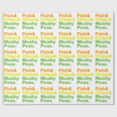 Fisch & Chips & Mushy Peas. Geschenkpapier (Flach)