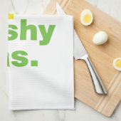 Fisch & Chips & Mushy Peas. Handtuch (Viertel Falte)