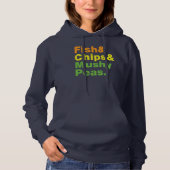 Fisch & Chips & Mushy Peas. Hoodie (Vorderseite)