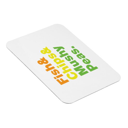 Fisch & Chips & Mushy Peas. Magnet (Rechte Seite)