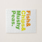 Fisch & Chips & Mushy Peas. Puzzle (Horizontal)