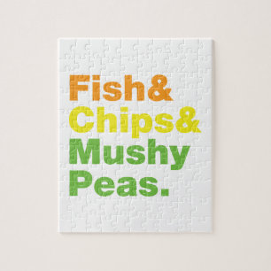 Fisch & Chips & Mushy Peas. Puzzle