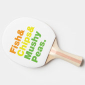 Fisch & Chips & Mushy Peas. Tischtennis Schläger (Seitenansicht)