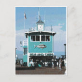 Fisch & Chips Restaurant Zeichnend Postkarte (Vorderseite)