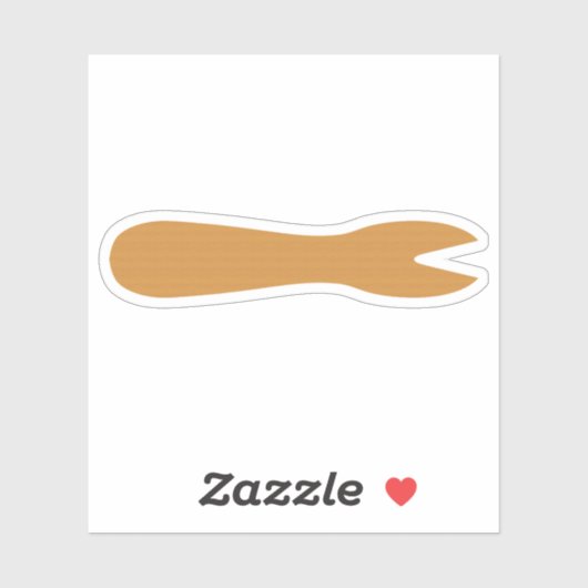 Fisch & Chips Shop Holzgabel Aufkleber (Blatt)