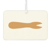 Fisch & Chips Shop Holzgabel Autolufterfrischer (Vorderseite)