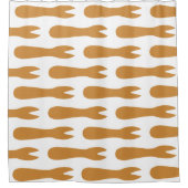 Fisch & Chips Shop Holzgabel Duschvorhang (Vorderseite)