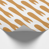 Fisch & Chips Shop Holzgabel Geschenkpapier (Ecke)