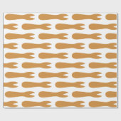 Fisch & Chips Shop Holzgabel Geschenkpapier (Flach)