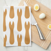 Fisch & Chips Shop Holzgabel Geschirrtuch (Viertel Falte)