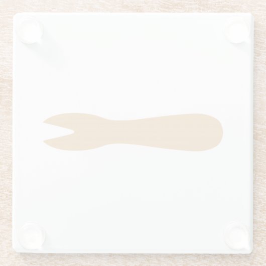 Fisch & Chips Shop Holzgabel Glasuntersetzer (Rückseite)