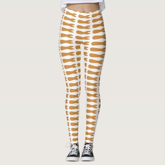 Fisch & Chips Shop Holzgabel Leggings (Vorderseite)