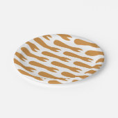 Fisch & Chips Shop Holzgabel Pappteller (Schrägansicht)