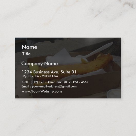 Fisch-Chips Visitenkarte (Vorderseite)