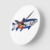 Fisch Colorado Runde Wanduhr (Winkel)