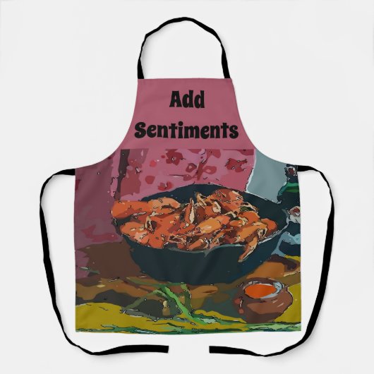 Fisch, Crayfish Design bearbeiten & hinzufügen, Sc Schürze (Vorderseite)