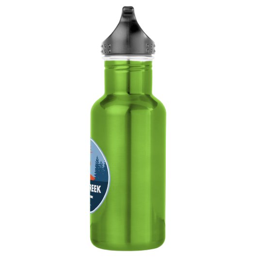 Fisch Creek Wild und Landschaftlicher Fluss Oregon Edelstahlflasche (Rechts)